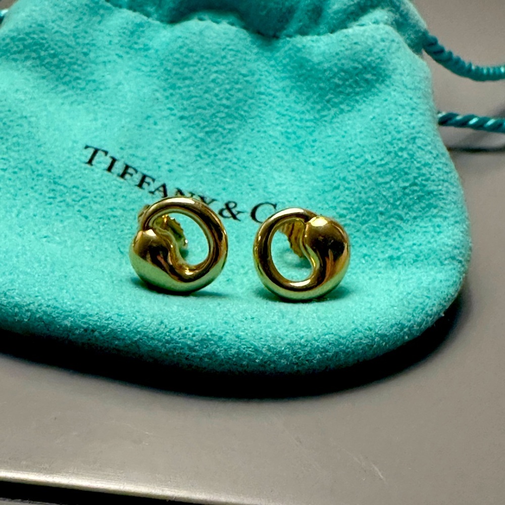 Tiffany & Co. Elsa Peretti Eternal Circle Earrings 18k Gold